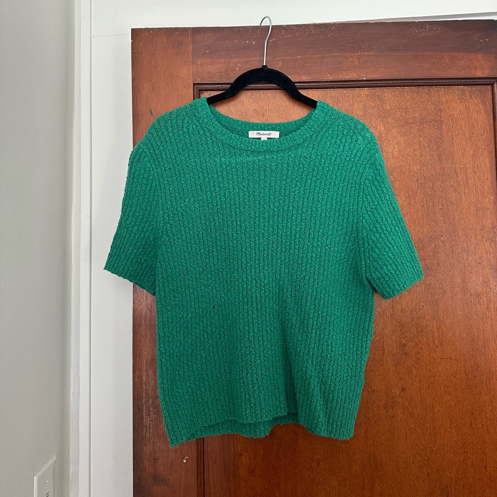 Madewell Bouclé-Knit Crewneck Sweater Tee